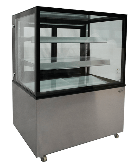Commercial Display Fridge - Showcase your Delights: 270L Flat Glass Display Fridge for Deli and Patisserie
