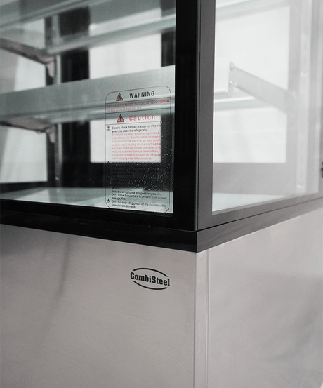 Commercial Display Fridge - Showcase your Delights: 270L Flat Glass Display Fridge for Deli and Patisserie