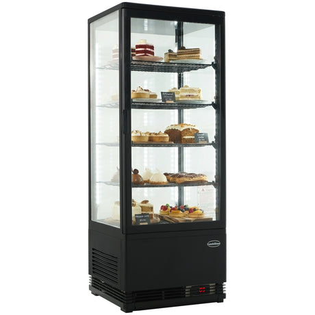 Commercial Display Fridge - 98L Black Cold Display – Perfect for Showcasing Your Delights
