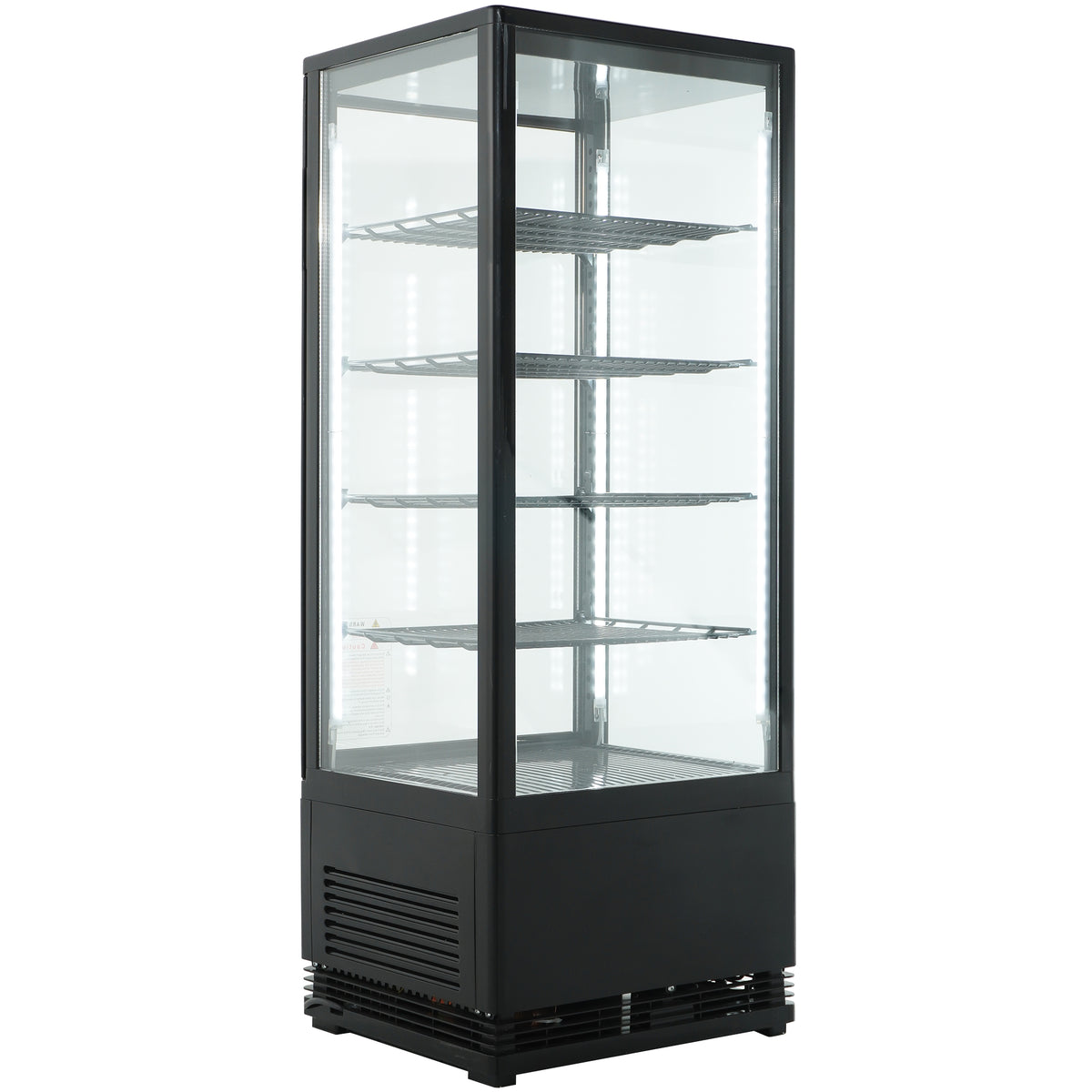 Commercial Display Fridge - 98L Black Cold Display – Perfect for Showcasing Your Delights