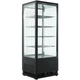 Commercial Display Fridge - 98L Black Cold Display – Perfect for Showcasing Your Delights