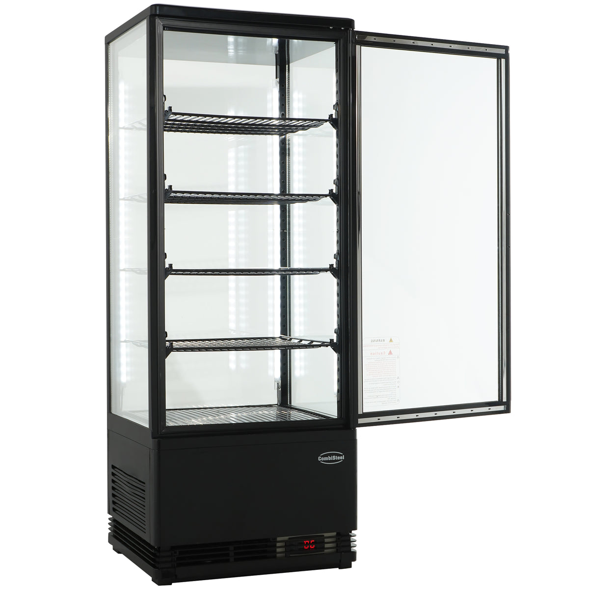 Commercial Display Fridge - 98L Black Cold Display – Perfect for Showcasing Your Delights