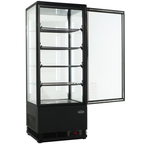 Commercial Display Fridge - 98L Black Cold Display – Perfect for Showcasing Your Delights