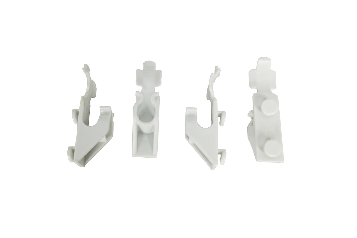 Versatile White Clip Set for Combisteel Models 7487.0165 & 7487.0185 - Pack of 4