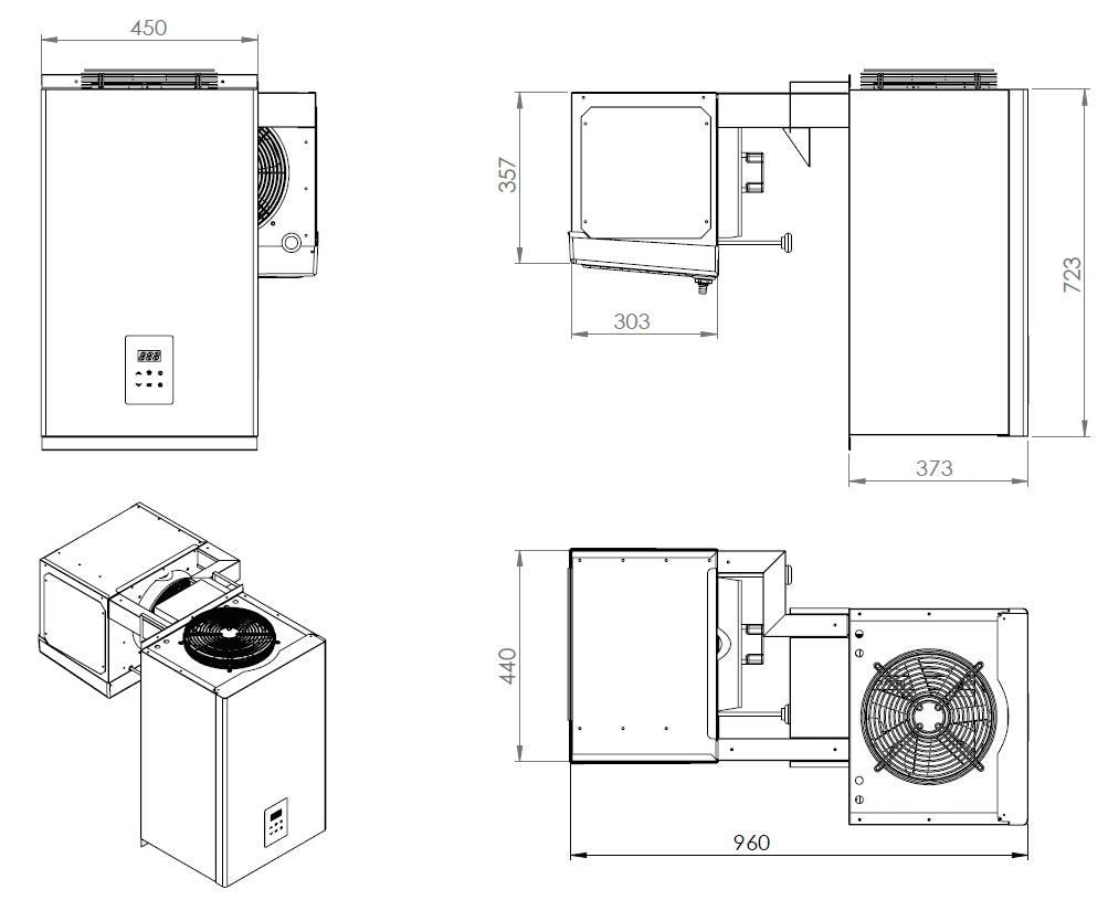 Elevate Your Space with the Combisteel Wall-Mounted Positive Cooling Unit - Model 7489.0410