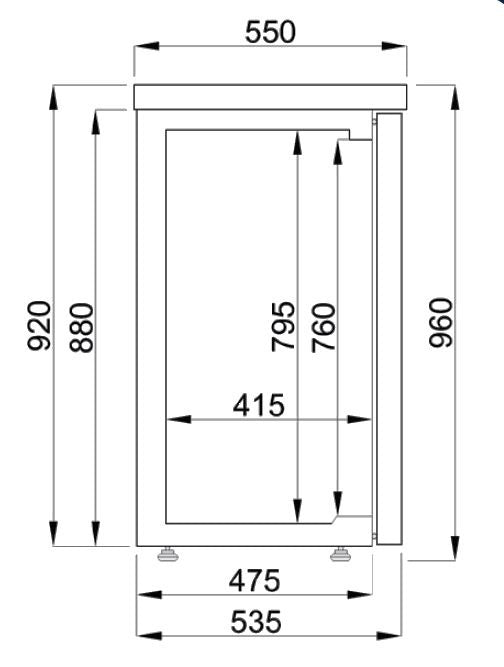 Stylish Four-Door Back Bar Bottle Cooler with Hinged Design by Combisteel - Model 7489.5295