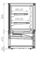 Showcase Your Sweet Treats: Combisteel 600L Flat Glass Deli Patisserie Display Fridge - Model 7489.5465