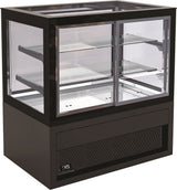 Stylish 300L Combisteel Deli Patisserie Flat Glass Display Fridge - Perfect for Showcasing Your Delicious Treats!