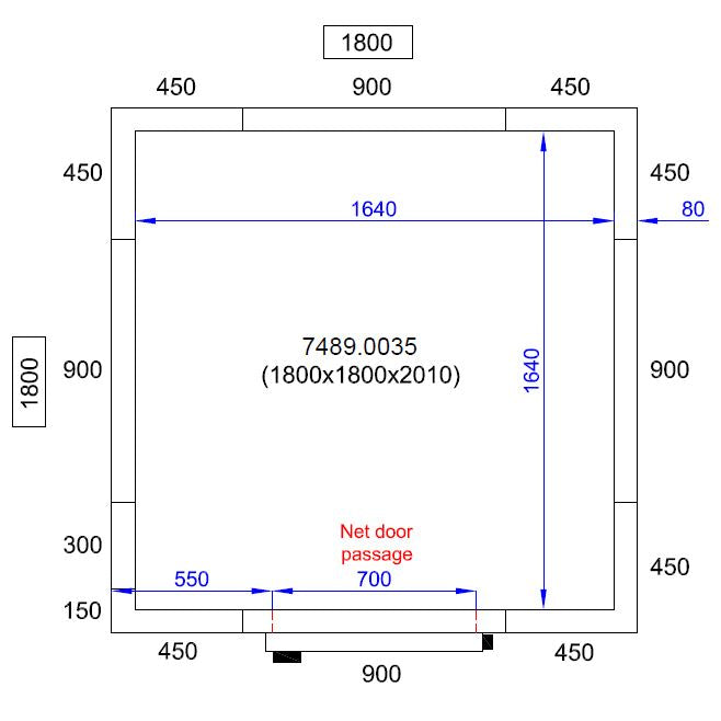 Combisteel Cold And Freezer Room 1800 X1800 X2010