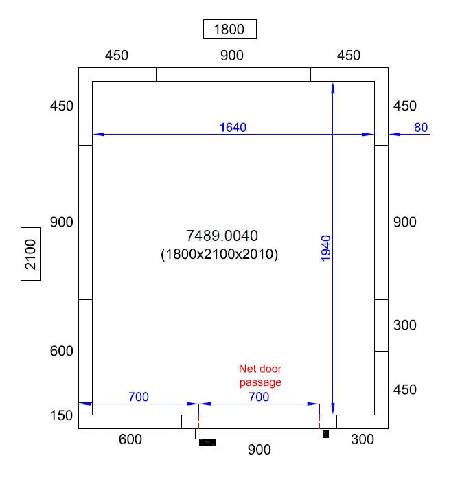 Combisteel Cold And Freezer Room 1800 X2100 X2010