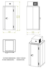 Compact Combisteel Mini Cold Room with Energy-Efficient Positive Unit - Model 7489.0300