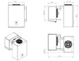 Revolutionary Combisteel Wall-Mounted Straddle-Type Unit - Efficient Cooling for Spaces Up to 18 M3 - Model 7489.0445