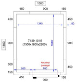 Deluxe Combisteel Walk-In Cold Room with Energy-Efficient Cooling Unit - 1.5m x 1.8m