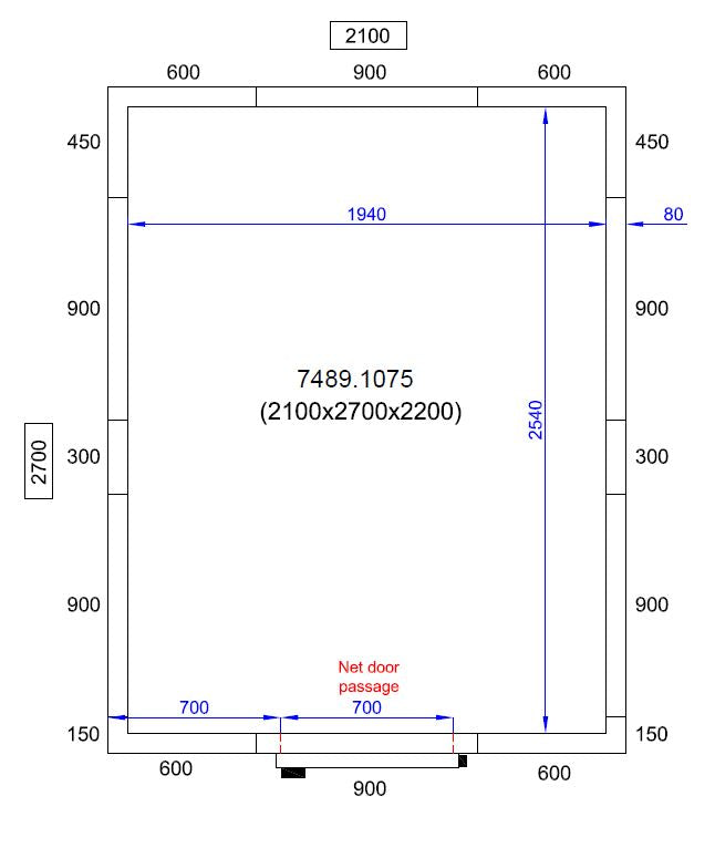 Combisteel Cold And Freezer Room 2100 X2700 X2200