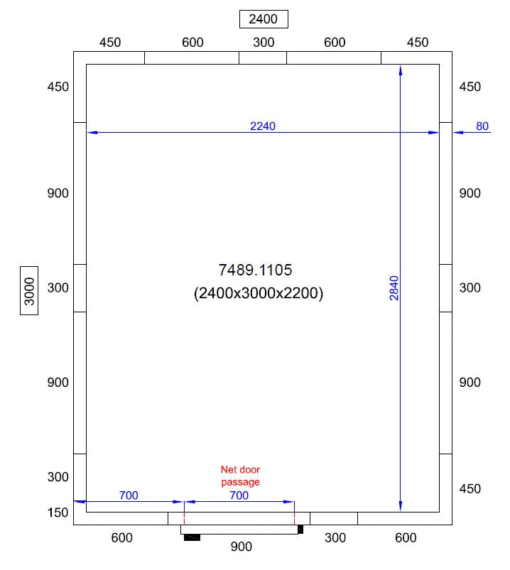 Combisteel Cold And Freezer Room 2400 X3000 X2200