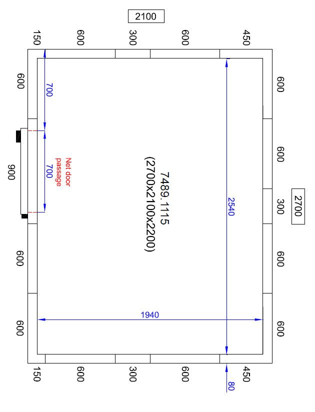 Combisteel Cold And Freezer Room 2700 X2100 X2200