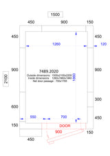 Combisteel Cold And Freezer Room 1500x2100x2200 120 Mm *Transport On Request*