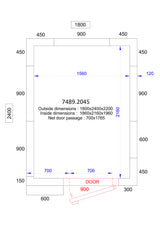 Combisteel Cold And Freezer Room 1800x2400x2200 120 Mm