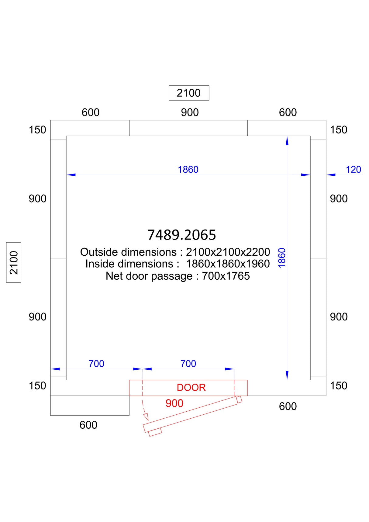 Combisteel Cold And Freezer Room 2100x2100x2200 120 Mm