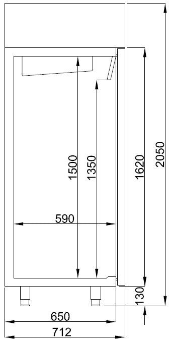 Commercial Grade 1200L Stainless Steel Freezer by Combisteel - Model 7489.5055