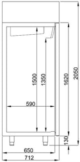 Commercial Grade 1200L Stainless Steel Freezer by Combisteel - Model 7489.5055