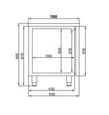 Premium 3-Door Refrigerated Counter by Combisteel - Model 700 (Motor Not Included) - Perfect for Your Commercial Kitchen!