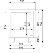 Elevate Your Kitchen with the Combisteel 700 Refrigerated Counter - 2 Door Mono Block Design!