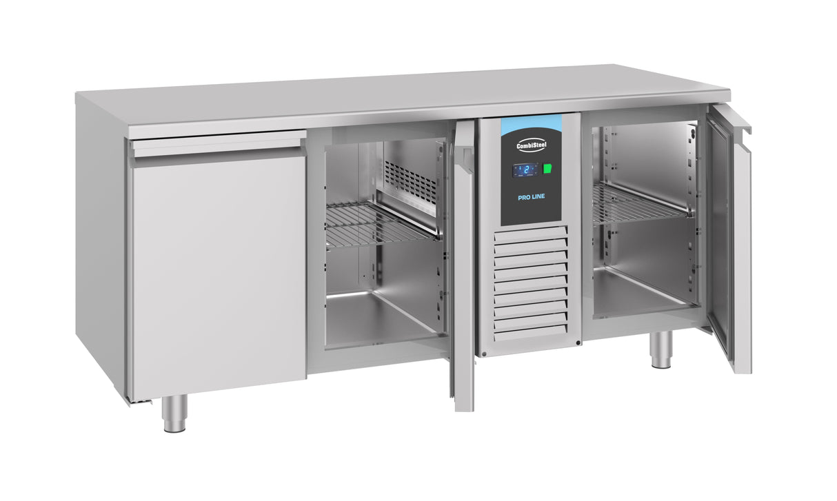 Experience Ultimate Cooling with the Combisteel 700 Triple-Door Negative Refrigerated Counter - Energy Efficient Mono Block Design!