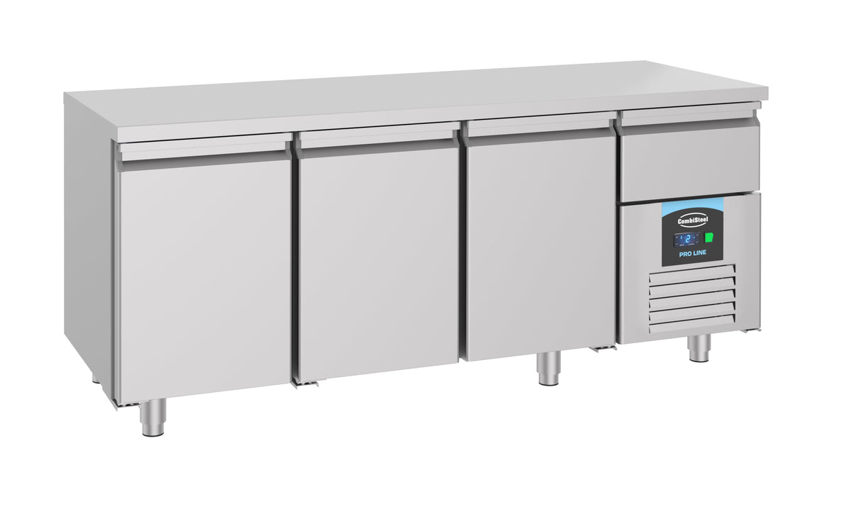 Enhance Your Kitchen with the Combisteel 700 Refrigerated Counter - Spacious 3-Door Design!