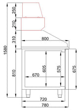 Stylish 2-Door Pizza Counter by Combisteel - Model 7489.5220