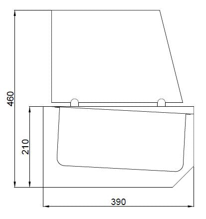 Premium Combisteel Refrigerated Counter Top with 10 Compartments for 1/3 GN - Model 7489.5245