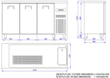 3-Door Combisteel Beer Counter with One Refrigerated Section - Model 7489.5330