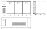 Ultimate 3-Door Beer Display Counter - Combisteel 1L Model