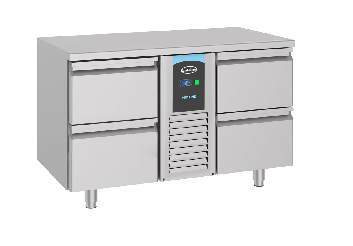 Upgrade Your Kitchen with the Combisteel 700 Monoblock Refrigerated Counter Featuring 4 Spacious Drawers - Model 7489.5375