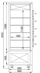 Elegant Combisteel Refrigerated Dessert Showcase - Model 7489.5385