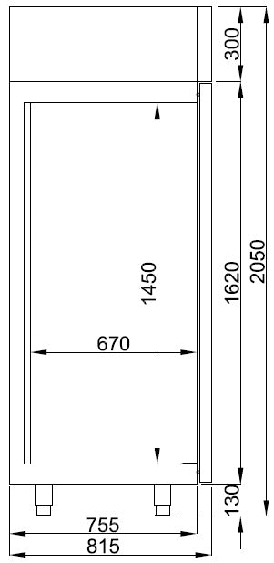 Combisteel Chocolate Storage Refrigerator
