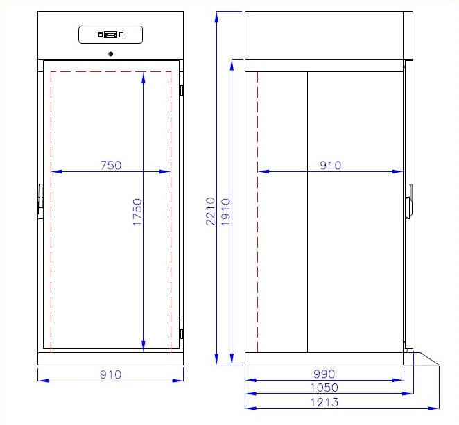 High-Quality Stainless Steel 700L Roll-In Freezer by Combisteel - Model 7489.5440