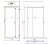 High-Quality Stainless Steel 700L Roll-In Freezer by Combisteel - Model 7489.5440