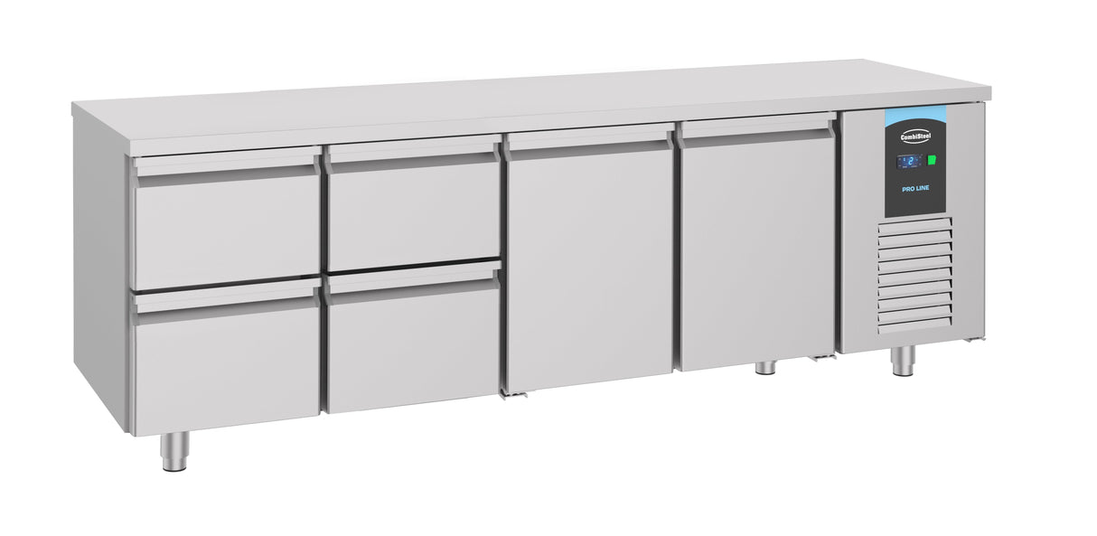 Premium 700L Refrigerated Counter with 2 Doors and 4 Spacious Drawers - Model 7489.5535