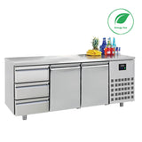 Elevate Your Kitchen with the Combisteel 700 Refrigerated Counter: Featuring 2 Doors and 3 Spacious Drawers - Model 7489.5555