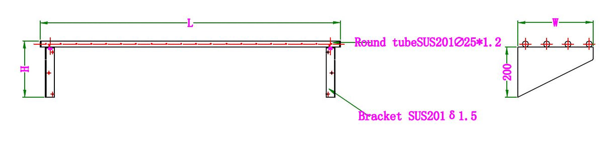 Sleek and Stylish Combisteel Stainless Steel Tube Shelf - 1000 mm (Model 7490.0115)