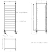 Versatile Flat-Packed Combisteel Clearing Trolley - Ideal for 2/1GN Containers - Model 7490.0265