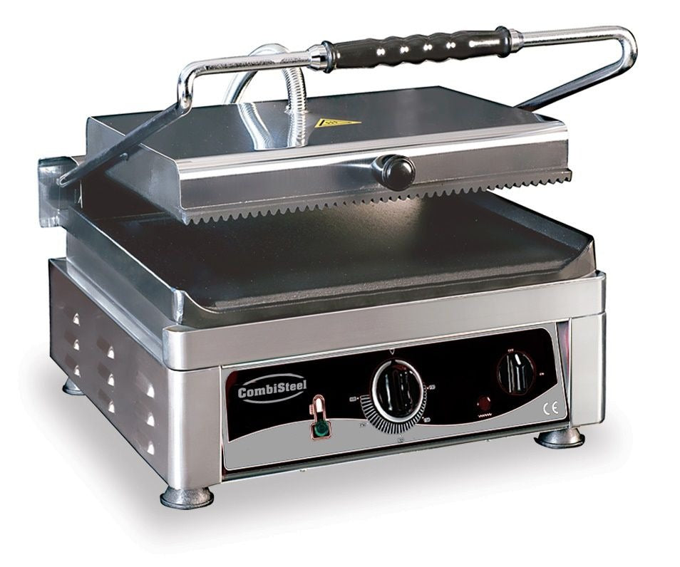 Deliciously Versatile Combisteel Single Contact Grill with Ribbed Top and Flat Bottom - Model 7491.0010