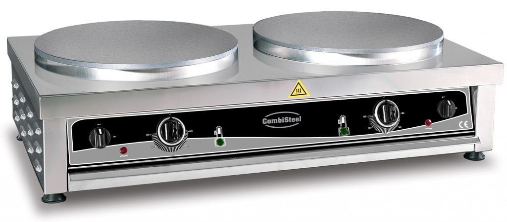 Dual Plate Electric Crepe Maker by Combisteel - 2 x 400mm Cooking Surface