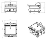 Commercial Catering Equipment - Dual Ribbed Contact Grill - Perfect for Perfectly Grilled Delights