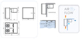 Commercial Catering Equipment - Positive Wall Mounted Straddle Type Unit 14,5 22,5 M3 With Winter Regulations