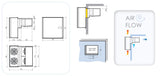 Combisteel Wall-Mounted Positive Cooling Unit - Efficient 14.5 to 22.5 m³ Capacity 7492.0090