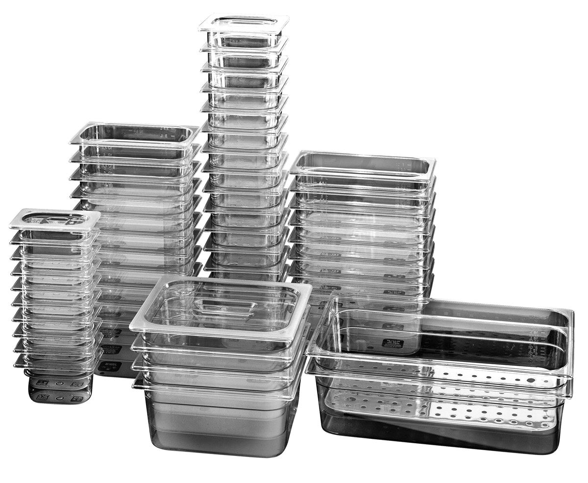 Premium Polycarbonate GN Container 1/1 Size - 100mm Depth by Combisteel - Model 7493.0165