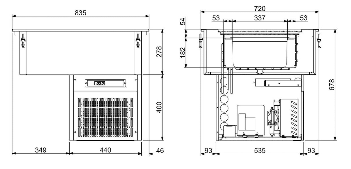 Premium Combisteel Drop-In Ice Bin - Model 4 - 7495.0110