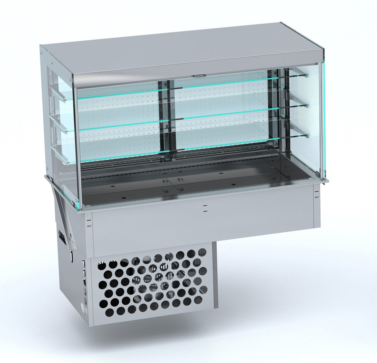 Combisteel Roll-Up Drop-In Cubic Refrigerated Display - Perfect for Showcasing Your Delights!